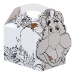 Colour-in Jungle Lion paperboard box with handle - CO-01MBJCOL