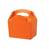 Orange paperboard box with handle 