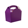Purple paperboard box with handle 