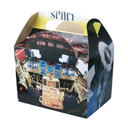 Space paperboard box with handle 