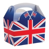 Union Jack Flag Party Box with Handle 