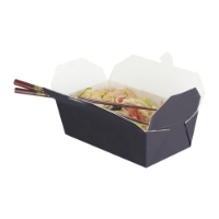 Rectangular Multi-food Carton, Black 