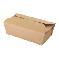 Rectangular Asian take-away carton (kraft) 
