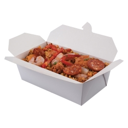 Rectangular Multi-food Carton (white) 
