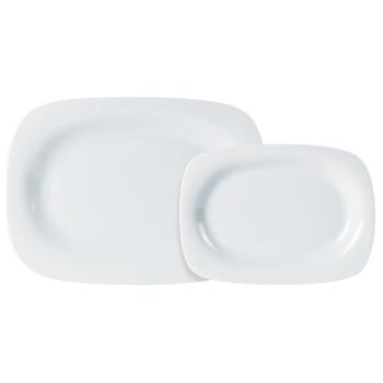 Rectangular Rimmed Plate 32x24cm/12.5”x9.5” (Pack of 6) 