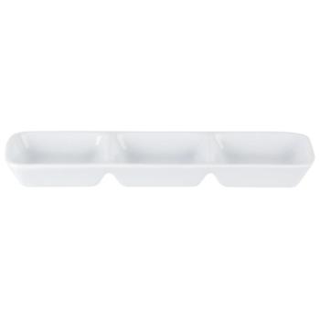 Three Division Dip Tray 20x6.5cm/ 7.75?x2.5? (Pack of 6) 
