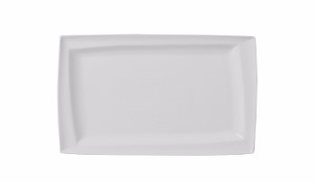 Academy Asymmetric Rectangular Plate 33x22cm/13x8.25” (Pack of 6) 