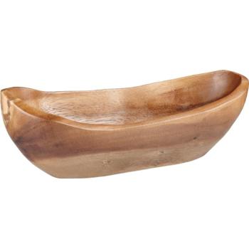 Rustic Bowl Acacia 10x25x8cm (Pack of 1) 