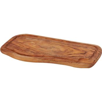 Olive Wood Board with Groove & Well 40x22x2cm (Pack of 1) 