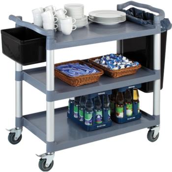 Polprop/Aluminium 3 Tier Serving Trolley (Pack of 1) 
