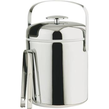 S/S Ice Bucket with Tongs (14cm) (Pack of 1) 