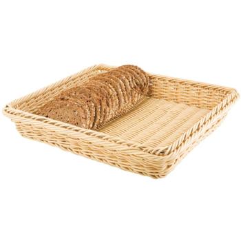 Polpropylene Rattan Basket 32.5x26.5cm (Natural) (Pack of 1) 