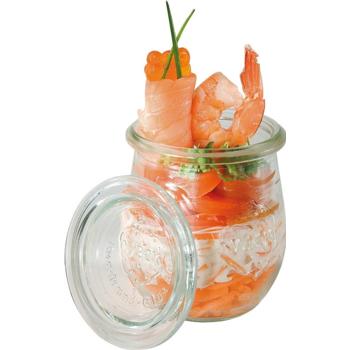 Lidded Glass Display Jar (12 sets) 220ml/8oz (Pack of 1) 