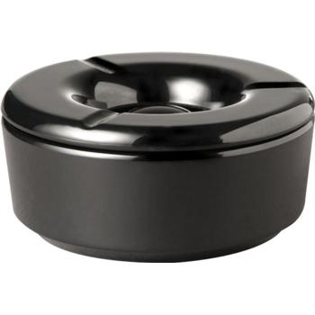 Black Melamine Windproof Ashtray (Pack of 1) 