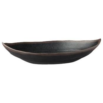Rustic Melamine Leaf Bowl 25.5 x 14cm (Pack of 1) 