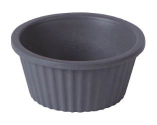 Fluted Ramekin Bamboo Light Grey 1oz (Pack of 1) 