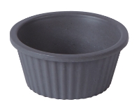 Fluted Ramekin Bamboo Light Grey 1oz (Pack of 1) 