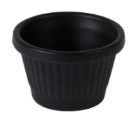 Fluted Ramekin Bamboo Black 1.5oz (Pack of 1) 