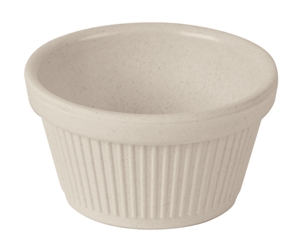 Fluted Ramekin Bamboo Natural White 1.5oz (Pack of 1) 