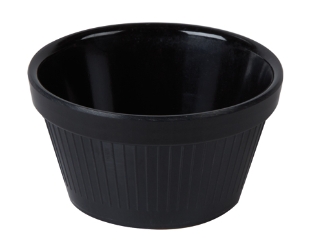 Fluted Ramekin Bamboo Black 2oz (Pack of 1) 