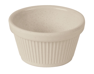 Fluted Ramekin Bamboo Natural White 2oz (Pack of 1) 