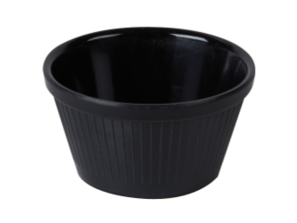 Fluted Ramekin Bamboo Black 4oz (Pack of 1) 