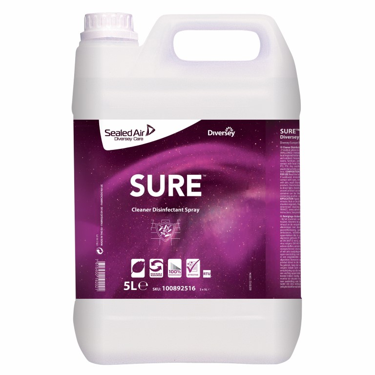 Diversey - SURE Cleaner Disinfectant Spray Refill (2x5L Pack) #DV-100892516