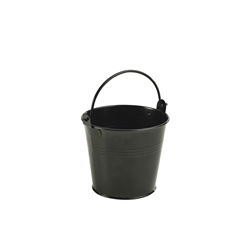 Galvanised Steel Serving Bucket 10cm Black (Each) Galvanised, Steel, Serving, Bucket, 10cm, Black, Nevilles