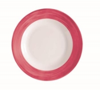 Brush Cherry Red Dinner Plate 10” 25.4cm (24 Pack) Brush, Cherry, Red, Dinner, Plate, 10", 25.4cm