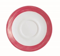 Brush Cherry Red Saucer 5.5” 14cm (48 Pack) Brush, Cherry, Red, Saucer, 5.5", 14cm
