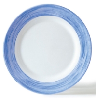 Brush Blue Jeans Dessert Plate 7.7” 19.5cm (24 Pack) Brush, Blue, Jeans, Dessert, Plate, 7.7", 19.5cm