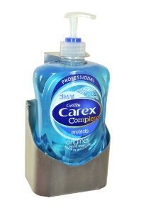 Carex 500ml Lockable Bottle Holder  -  Brushed Stainless 