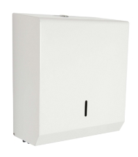 Hand Towel Dispenser  -  White Metal 