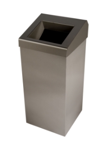 50 Ltr Wastebin Chute Lid  -  Brushed Stainless 