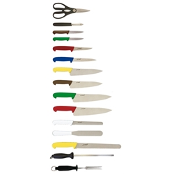 15 Piece Colour Coded Knife Set + Knife Case (Each) 15, Piece, Colour, Coded, Knife, Set, Knife, Case, Nevilles