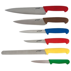 6 Piece Colour Coded Knife Set + Knife Wallet (Each) 6, Piece, Colour, Coded, Knife, Set, Knife, Wallet, Nevilles