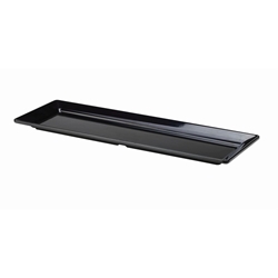 Black Melamine Platter GN 2/4 Size 53X17.5cm (Each) Black, Melamine, Platter, GN, 2/4, Size, 53X17.5cm, Nevilles