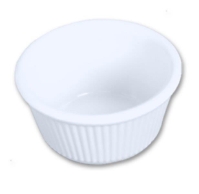 120ml / 4 oz, 85mm / 3 3/8? Fluted Ramekin, White 