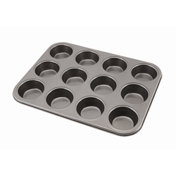 Carbon Steel Non-Stick 12 Cup Muffin Tray (Each) Carbon, Steel, Non-Stick, 12, Cup, Muffin, Tray, Nevilles