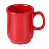 8 oz, 3in / 75mm Bulbous Mug, Pure Red (4 Pack) 