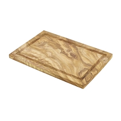 Olive Wood Serving Board W/ Groove 30X20cm (Each) Olive, Wood, Serving, Board, W/, Groove, 30X20cm, Nevilles