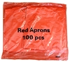 Economy Flat Pack Aprons - Red 