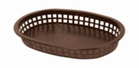 Oblong Basket, Brown Polypropylene 273mm X 178mm  10 3/4" x 7" (pack of 12) 