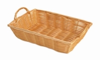 305mm x 203mm x 76mm / 12? x 8? x 3? Hand-Woven Basket w/ Handle, Plastic 