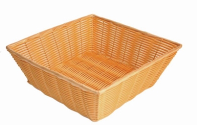 330mm x 330mm x 114mm / 13? x 13? x 4 1/2? Hand-Woven Basket, Square, Plastic 