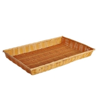 457mm x 330mm x 51mm / 18? x 13? x 2? Hand-Woven Basket, Rectangular, Plastic 
