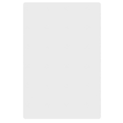 White Cutting Board, HDPE, 18" X 12" X 1/2" (457mm x 305mm x 13mm) 
