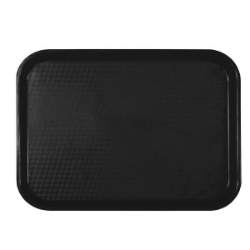 265mm X 345mm / 10 1/2? X 13 5/8?, Fast Food Tray, Rectangular, Plastic, Black 