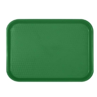 305mm X 412mm / 12? X 16 1/4?, Fast Food Tray, Rectangular, Plastic, Green 