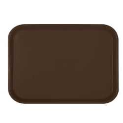355mm X 450mm / 14? X 17 3/4?, Fast Food Tray, Rectangular, Plastic, Brown 